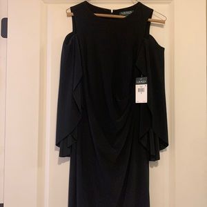 Ralph Lauren black cut out sleeve dress